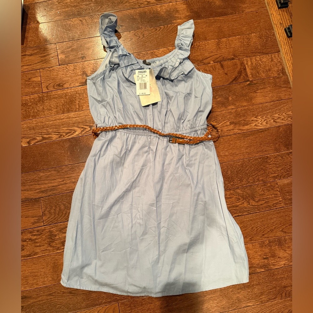 Lily rose  Light Blue Dress with Tan Belt
